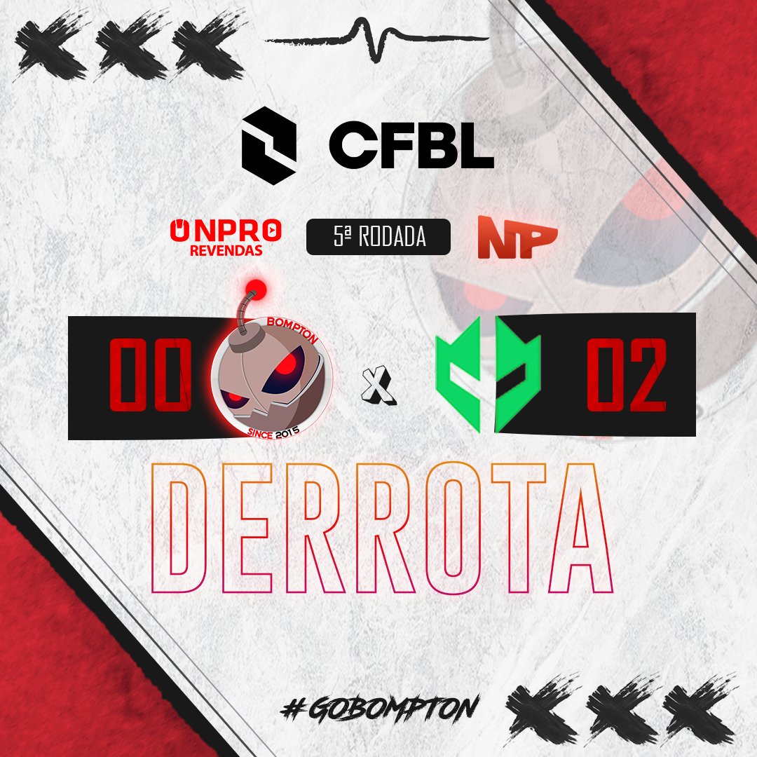 bompton_e's tweet photo. GG @imperialesports 

Infelizmente não jogamos muito bem e perdemos para a equipe da Imperial por 2x0 em Mapas (Sub Base e Porto). Quinta-feira voltamos para mais uma batalha e ir em busca dos 3 pontos e a primeira vitória no campeonato !

#GOBOMPTON #GoBM #READYBOMPTON https://t.co/22gMLgWmPq