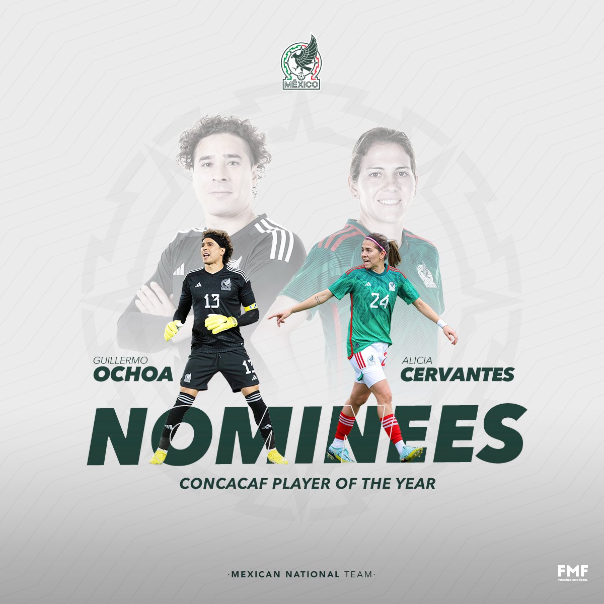 Mexican National Team (@miseleccionmxEN) on Twitter photo 2023-03-29 03:42:00 Have you voted for @yosoy8a & @LichaCervantes to win the @Concacaf Best Player of the Year Award already?! 👀🇲🇽 Let's support our players, Incondicionales. 💚 🗳 ccf.news/3FxGEwZ Have you voted for @yosoy8a & @LichaCervantes to win the @Concacaf Best Player of the Year Award already?! 👀🇲🇽 Let's support our players, Incondicionales. 💚 🗳 ccf.news/3FxGEwZ