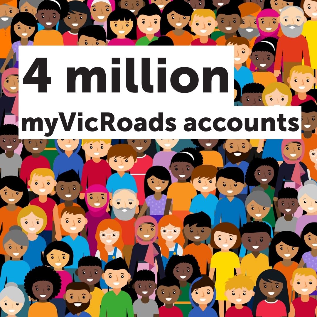 Over 4 million Victorians have now signed up for a myVicRoads account 🥳That's 80% of all licenced Victorian’s that now have an account. Enjoy the benefits of securely managing all your registration & licensing transactions online in one place by logging in or signing up today!