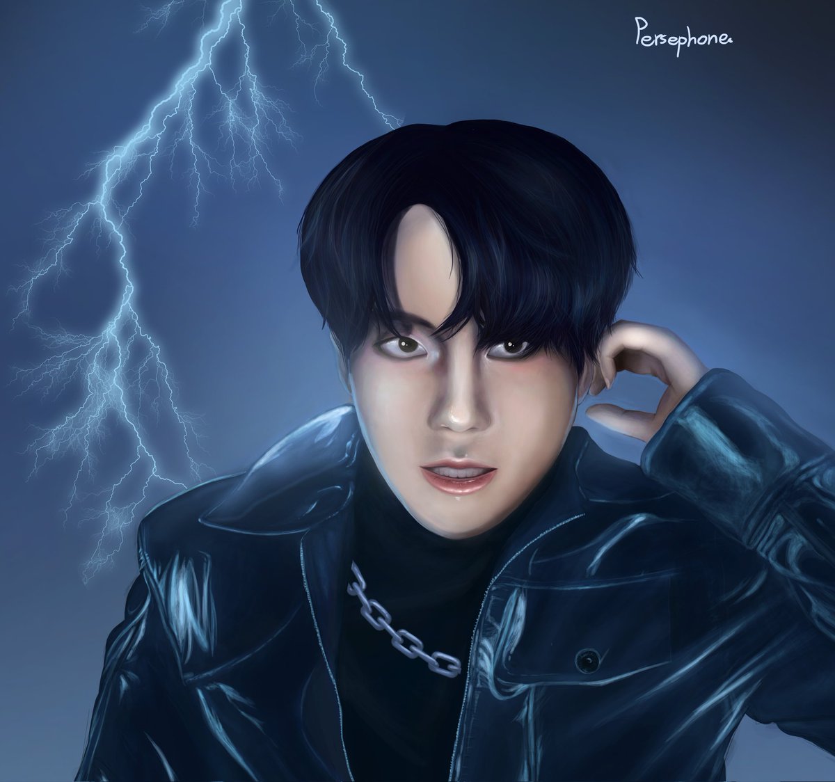 persapp4's tweet photo. My fanart of Choi Jongho from Deja vu 💙 #ATEEZfanart #kpopfanart #choijongho @ATEEZofficial #portrait https://t.co/2qzddWDiUz