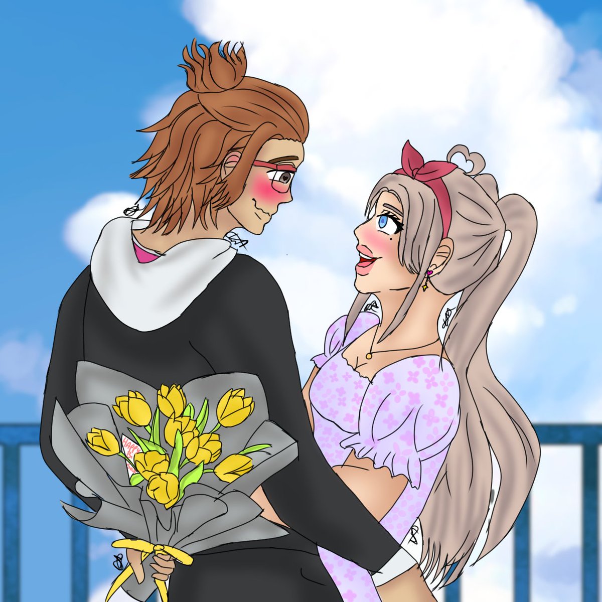 drwho_fangirl's tweet photo. Pose is by @cainosis
Very happy late birthday to sakura (it was the 15th of march) yamagishi giving her, her favourite flowers tulips and he made sure they were yellow for the yellow flower trend ib @/baji_aneko & @fooIrei
#ocbday #tokyorevengersfanart #troc #trfanart https://t.co/nf6llfd3Vo