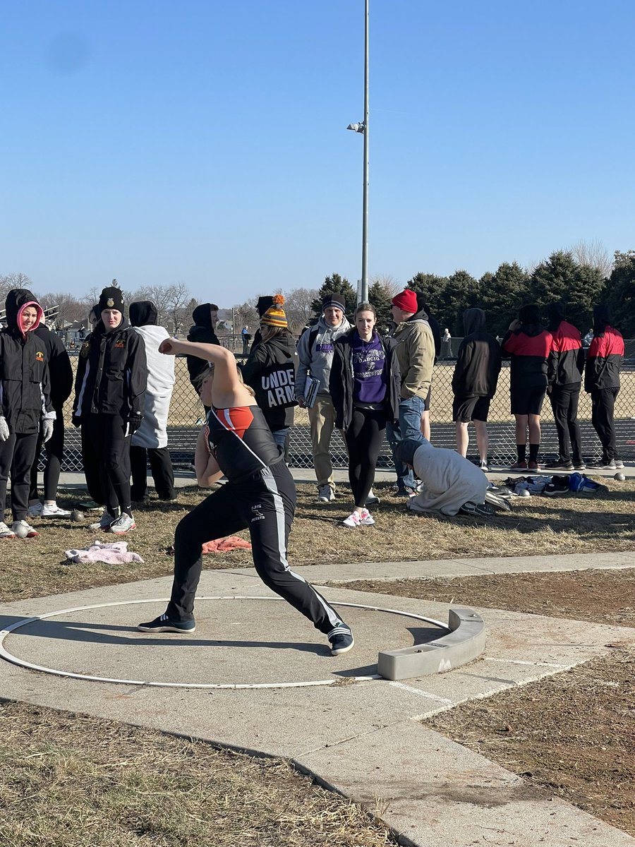 CBTJgirlstrack's tweet photo. First outdoor meet today. TJ Track is TOUGH! Started with several shot putters throwing their PR! Lylia, Aries, Mariah, Cami, Brianne, and Brandi continue to improve. https://t.co/GSa2bf2MrV