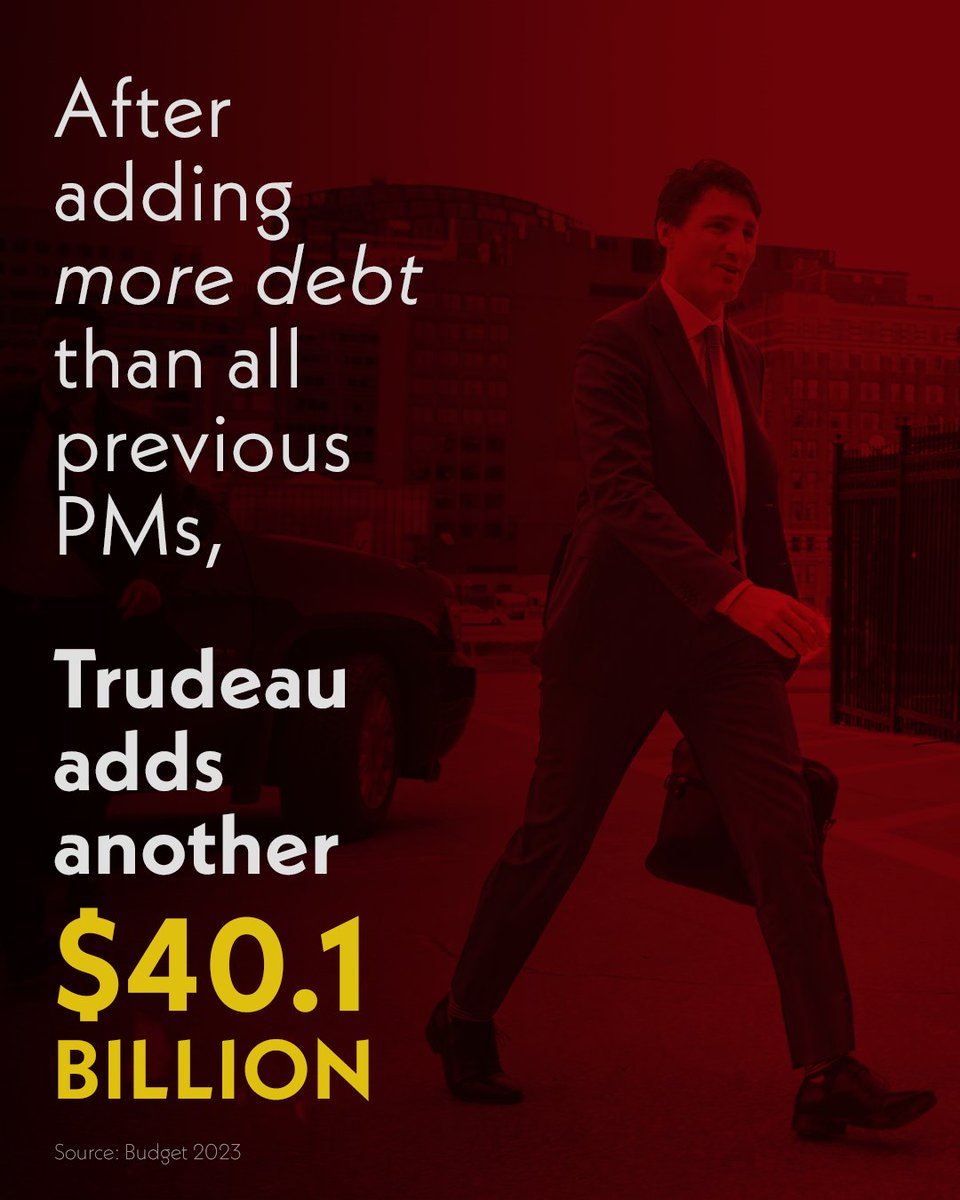 PierrePoilievre's tweet photo. Canadians are out of money and Justin Trudeau is out of touch. https://t.co/LUelGIuCND