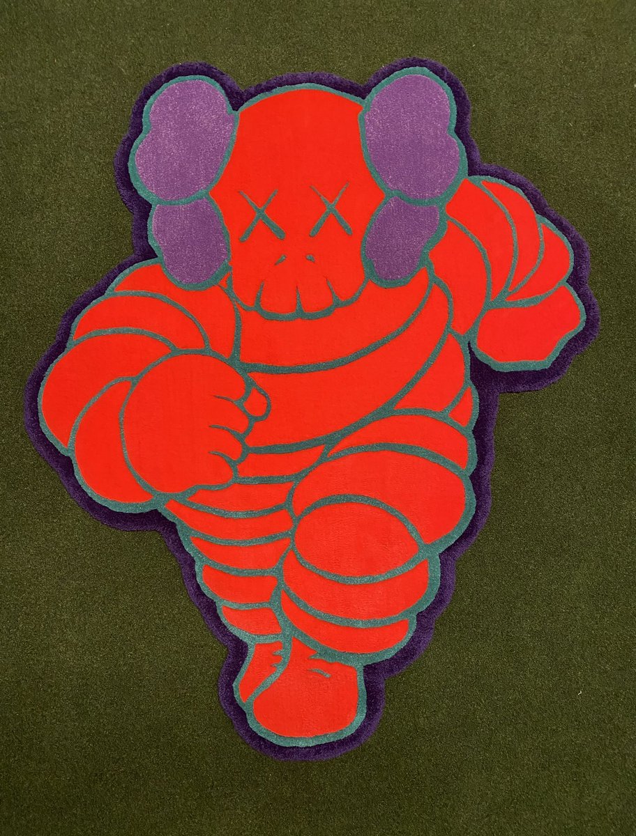 StmpggrndsVA's tweet image. 5 1/2ft KAWS Michelin Man Rug #tufttheworld #authentic #customrug #streetwear #fashion #creators