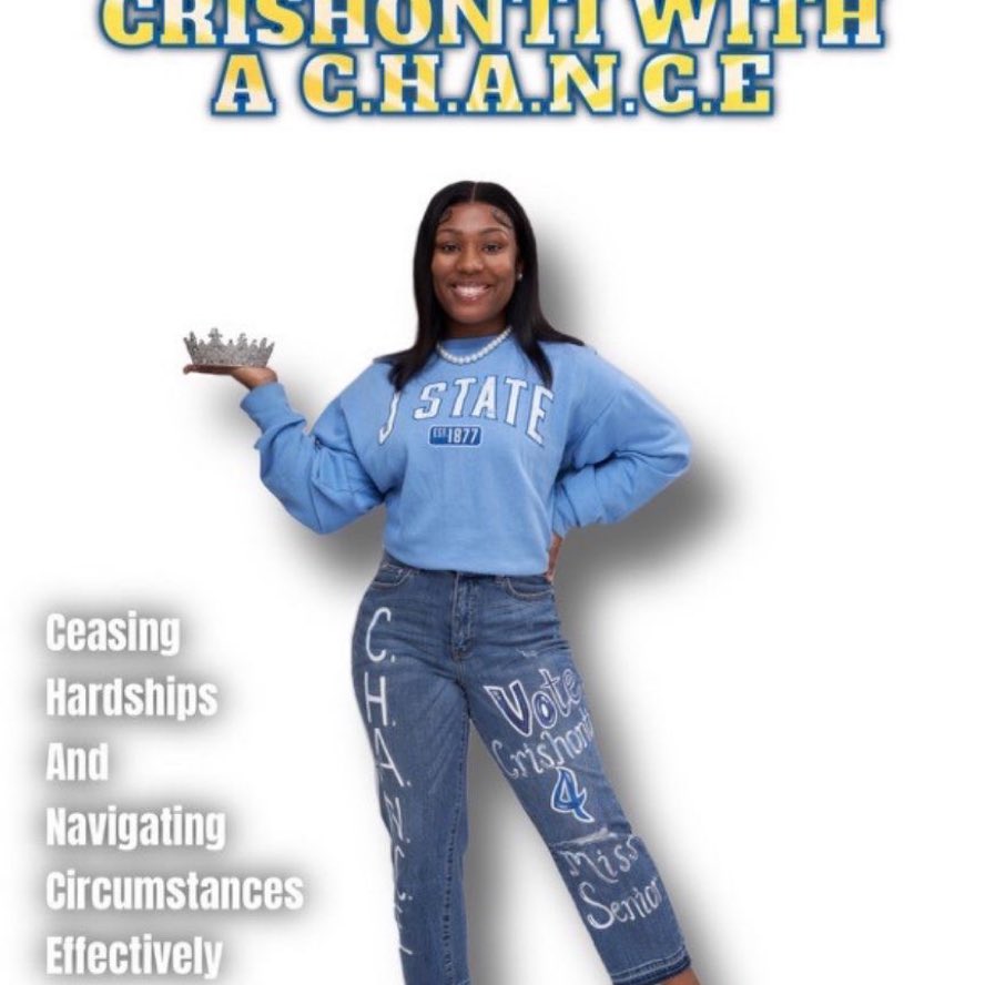Greetings To Thee Loudest Roar, Class of ‘24! I am Crishonti Thornburg, a junior Biology Pre-Physical Therapy major, and I am vying to be your next Miss Senior for the 2023-2024 academic year!💙🐅 

#TheeExquisiteEC
#DontGetDisqualified23
#RYSJACKSON