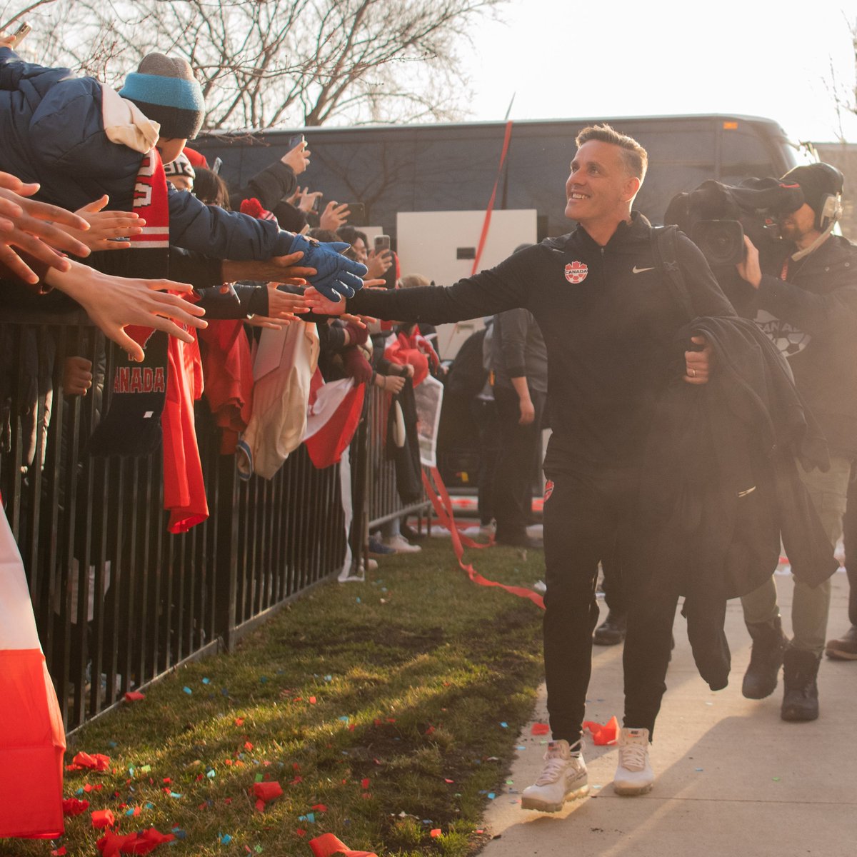 CanadaSoccerEN's tweet photo. Welcoming our @FIFAWorldCup players home! 👏

#WeCAN #CANMNT https://t.co/Z3LGjrSRCP