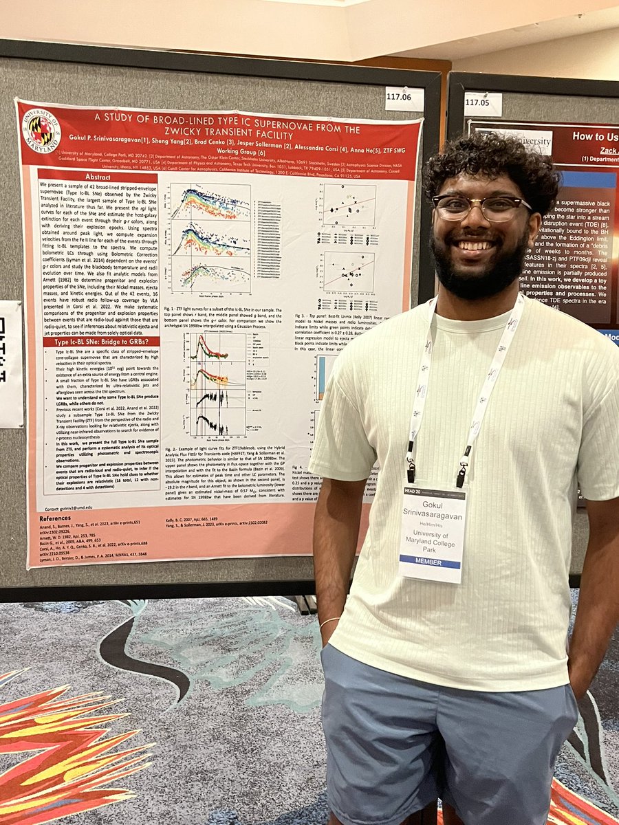 Gokul Srinivasaragavan (@gsrinibstar) on Twitter photo Excited to be presenting a poster (117.06) at #HEAD20 on my ongoing research of broad-lined Type 1c supernovae from the <a href="/ztfsurvey/">ZTF Survey</a>! Excited to be presenting a poster (117.06) at #HEAD20 on my ongoing research of broad-lined Type 1c supernovae from the <a href="/ztfsurvey/">ZTF Survey</a>!
