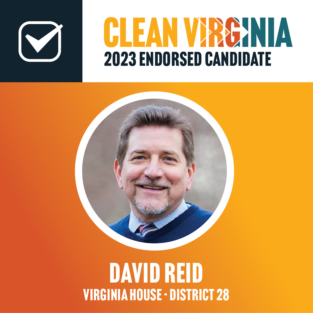 DavidReidVA's tweet photo. Today, I received an endorsement from @clean_virginia! I am so thankful for their continued support as we work together for an equitable transition to clean energy that is accessible and affordable for all Virginians. #CleanVirginia #CleanEnergy #CleanGovernment https://t.co/HasTXPioj5