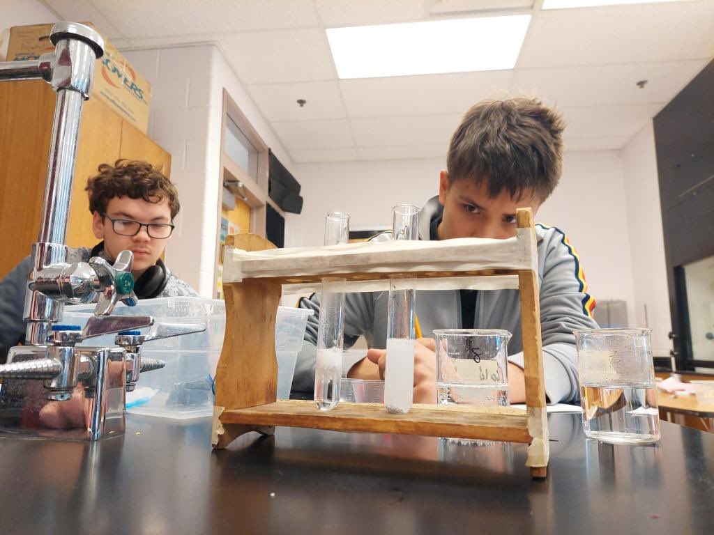 Students in Mr. Piety's chemistry class have fun investigating chemical kinetics!