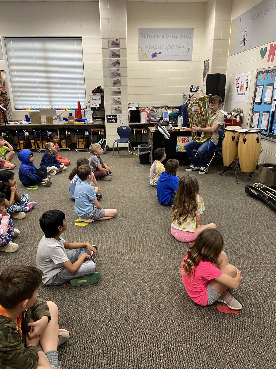 Shout out to Mr. Mcadams, a music Ed student at <a href="/uofnorthgeorgia/">University of North Georgia</a> for coming out to <a href="/HawCreekES/">Haw Creek Elementary</a> to shadow me today. It lucked out it was brass day and Mr. Mcadams is a brass player! Fun was had today by all 🎺🎶 #fcsconnects <a href="/DrJohnessee/">Ashley Johnessee</a> <a href="/JordannAler/">Jordann Aler</a> <a href="/CatherineKeyser/">Catherine Keyser</a>