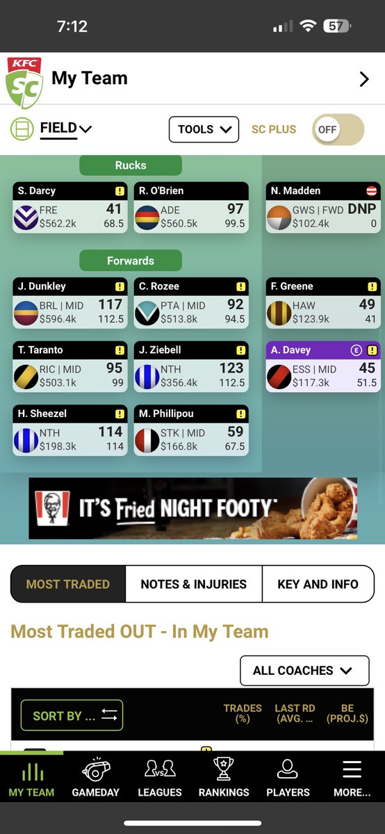 Ok thought I was locked in my trades but now I don’t know what to do please send help 😩😩 #SuperCoach @magicmoments000 @Supercoach_DR @SCInsider100
