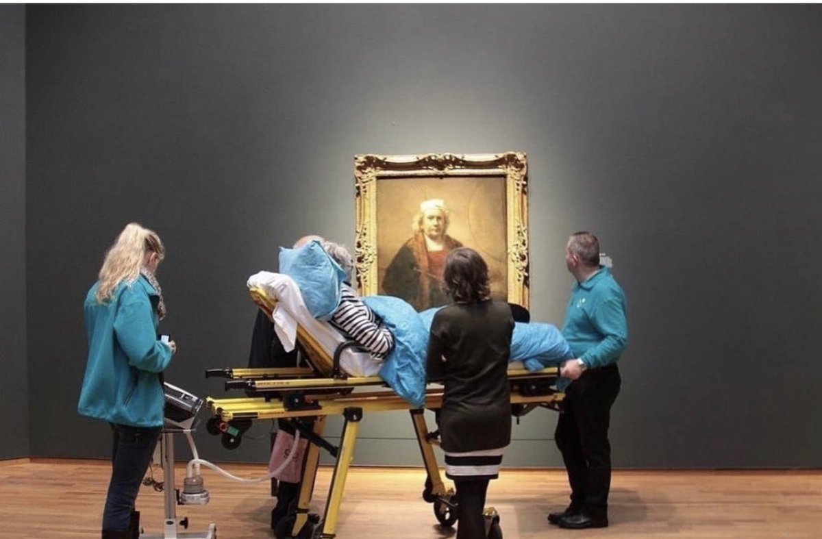 Un final feliz, una muerte digna. El último deseo de este paciente terminal fue poder contemplar las pinturas de Rembrandt por ultima vez. #Eutanasia #muertedigna #eutanasiamexico #porelderechoadecidir