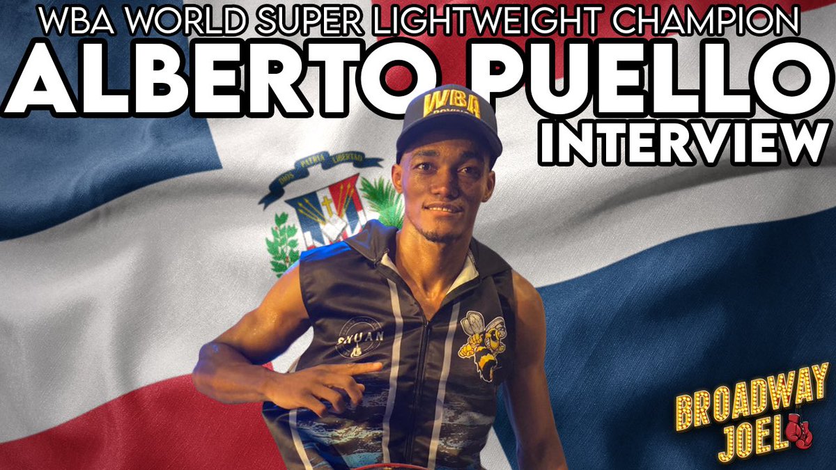 _BroadwayJoel's tweet photo. Tomorrow at 3pm ET/12pm PT I will be interviewing WBA 140lbs Champion @AlbertoPuello13 π©π΄ about his upcoming fight with @SignUp4KOs πΊπΈ
Link: https://t.co/f8TssU4r6G
#Dominican #Boxing #DominicanBoxing #Boxeo #Dominicano #BoxeoDominicano https://t.co/sXiZ9XOPs1