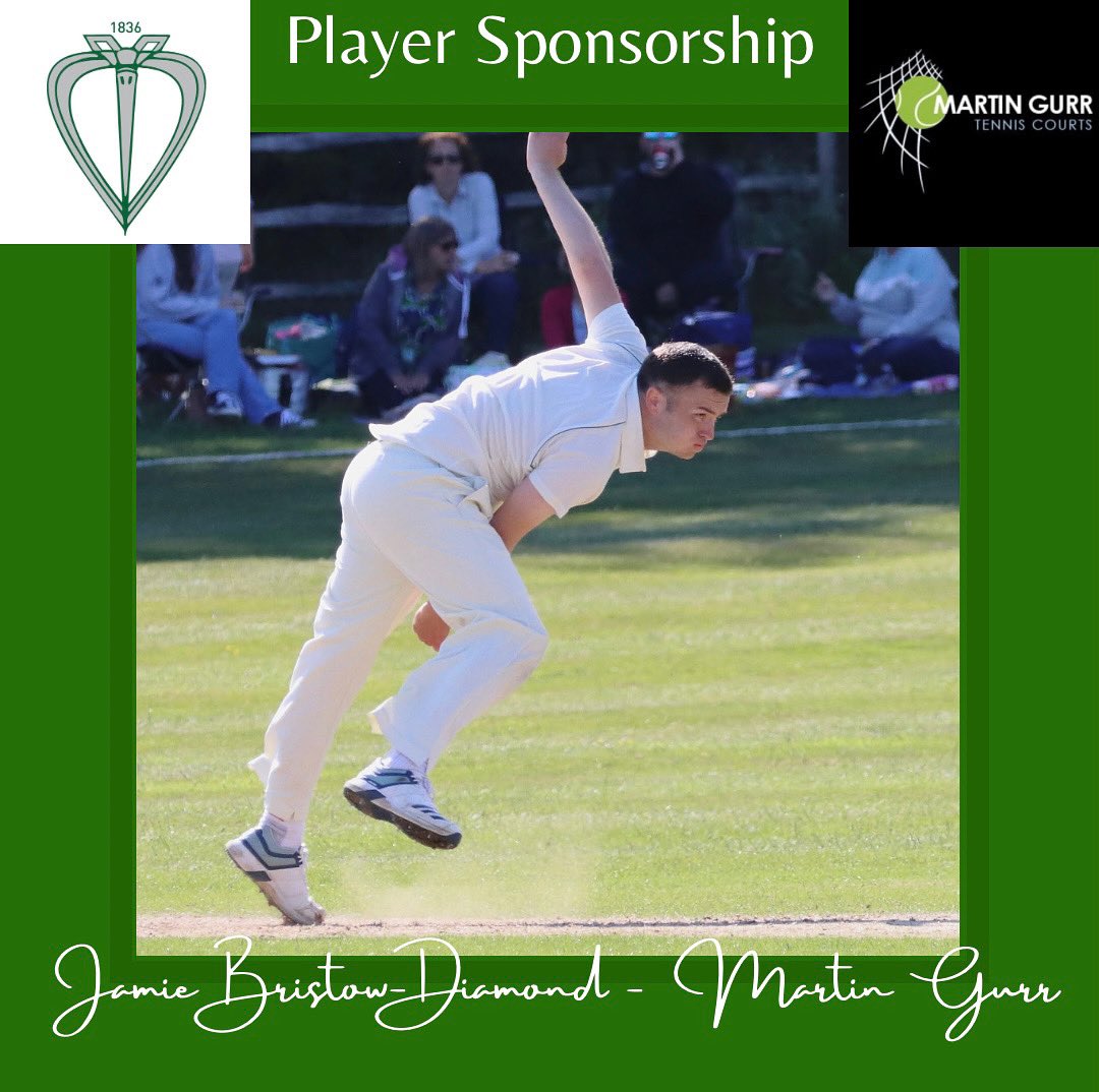 CrowhurstParkCC's tweet photo. Next up in our Player Sponsorship series is 1st XI opening bowler Jamie Bristow-Diamond who claimed 32 wickets last year at an average of 20.81 🏏 Jamie would like to thank Martin Gurr Tennis Courts for their support this year 👊🏻 #playersponsorship https://t.co/QaHJoriVBf