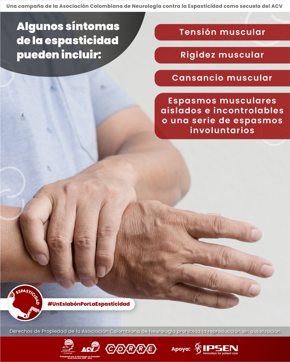 🔗Hoy te compartimos #UnEslabónPorLaEspasticidad, una cadena de información que ayuda a pacientes y familiares con esta enfermedad. Algunas de las áreas más comunes que pueden verse afectadas por la #espasticidad son: 🧵⬇️ #CORRE #ACV #CadaMinutoCuenta #CorrePorElACV