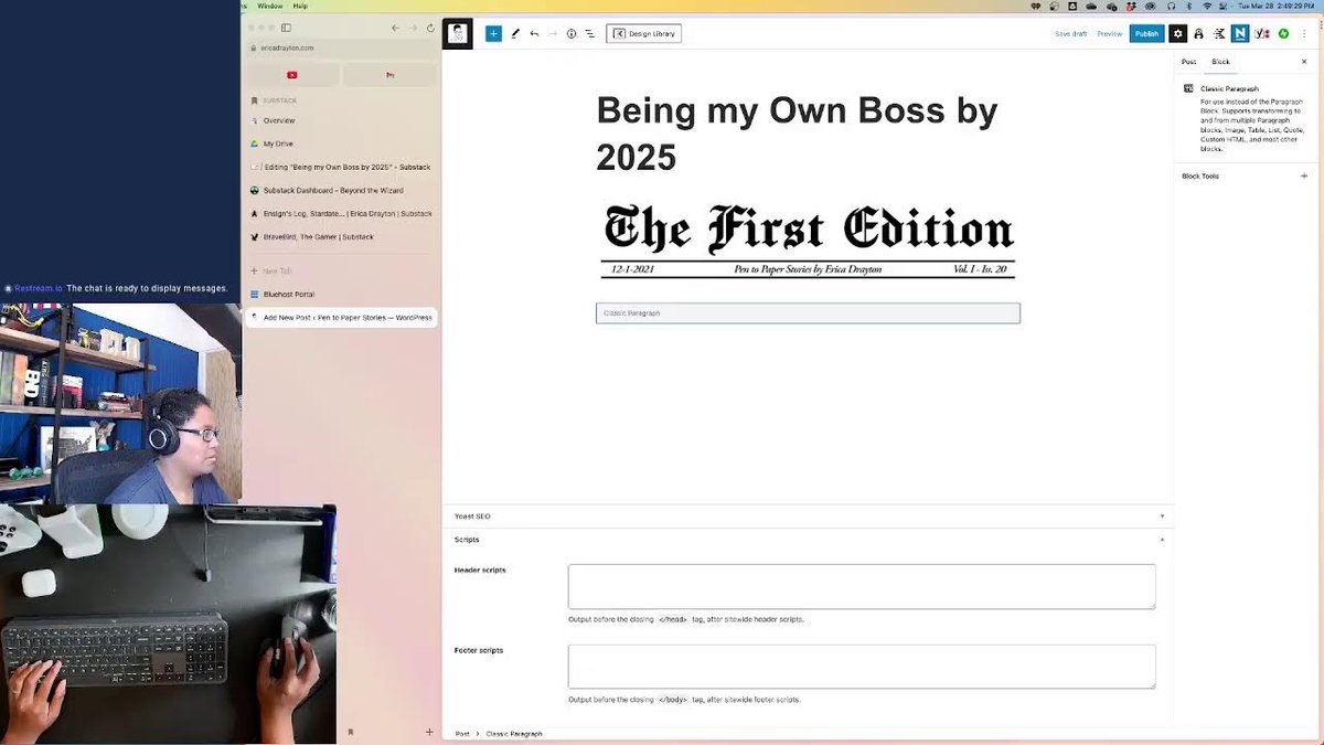 Moving Substack to Website  youtube.com/watch?v=QnTJ9i… #livestream #creatortube #lgbtq #blackfemaleauthor