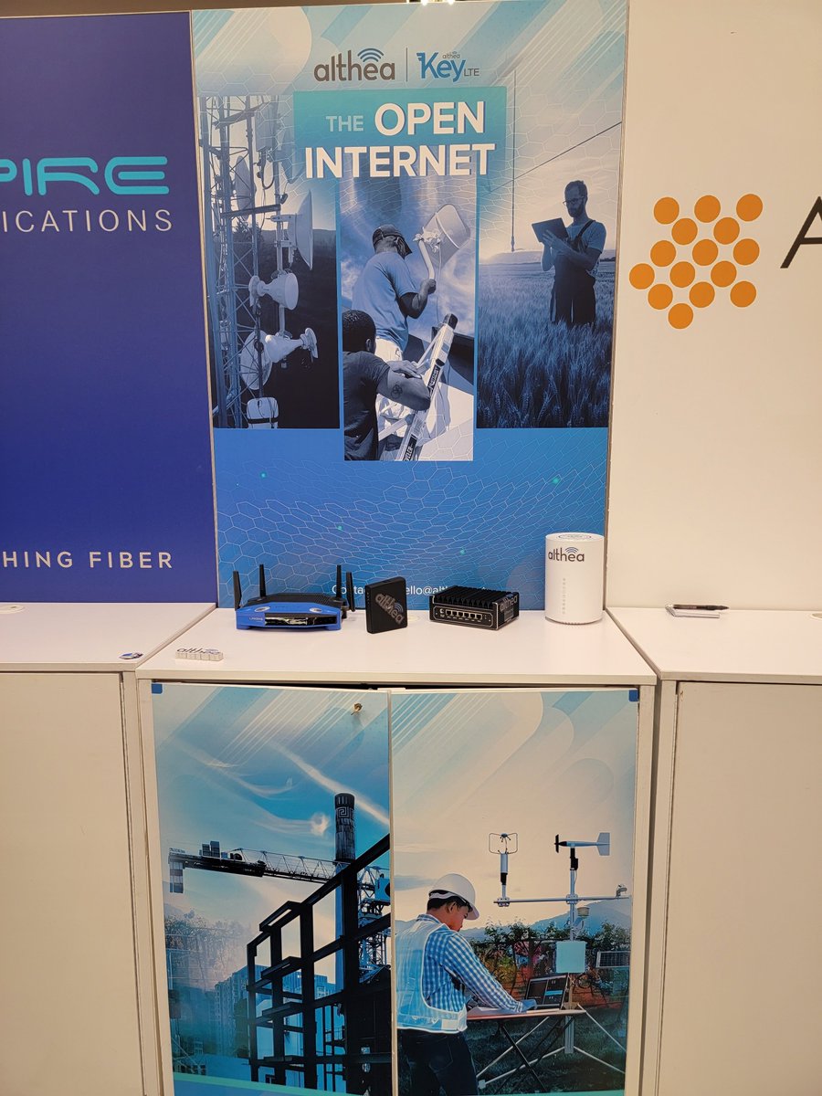 AltheaNetwork's tweet photo. Team Althea is off to a great start on the day one of @totaltelecom inaugural #connectedamerica event.
Meet and connect with our amazing team and learn about #KeyLTE technology and community based solutions for #connectivity at the startup village. 📡 https://t.co/7E2N9eldFQ