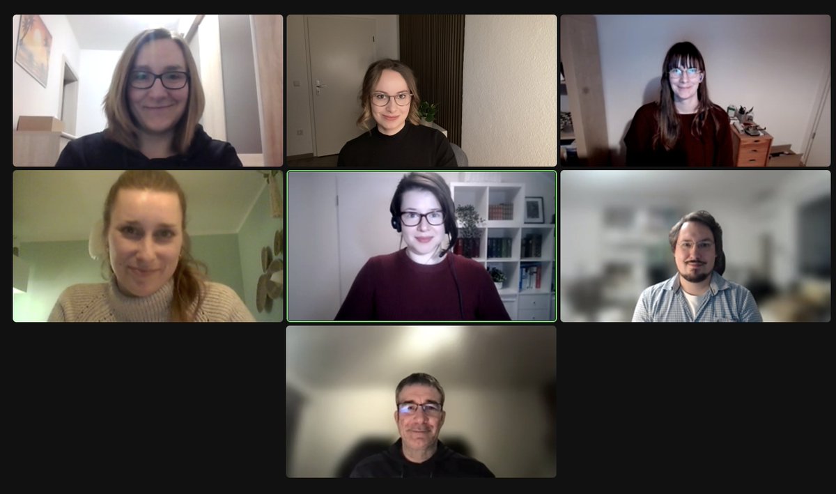 Konstituierende Sitzung des frisch gewählten Angestelltenausschusses der #DPtV! Danke, für das tolle Teamwork von Beginn an, ich freue mich als Sprecherin die Anliegen der #angestellten Psychotherapeut*innen weiter nach vorne bringen zu dürfen! @DPtVBund