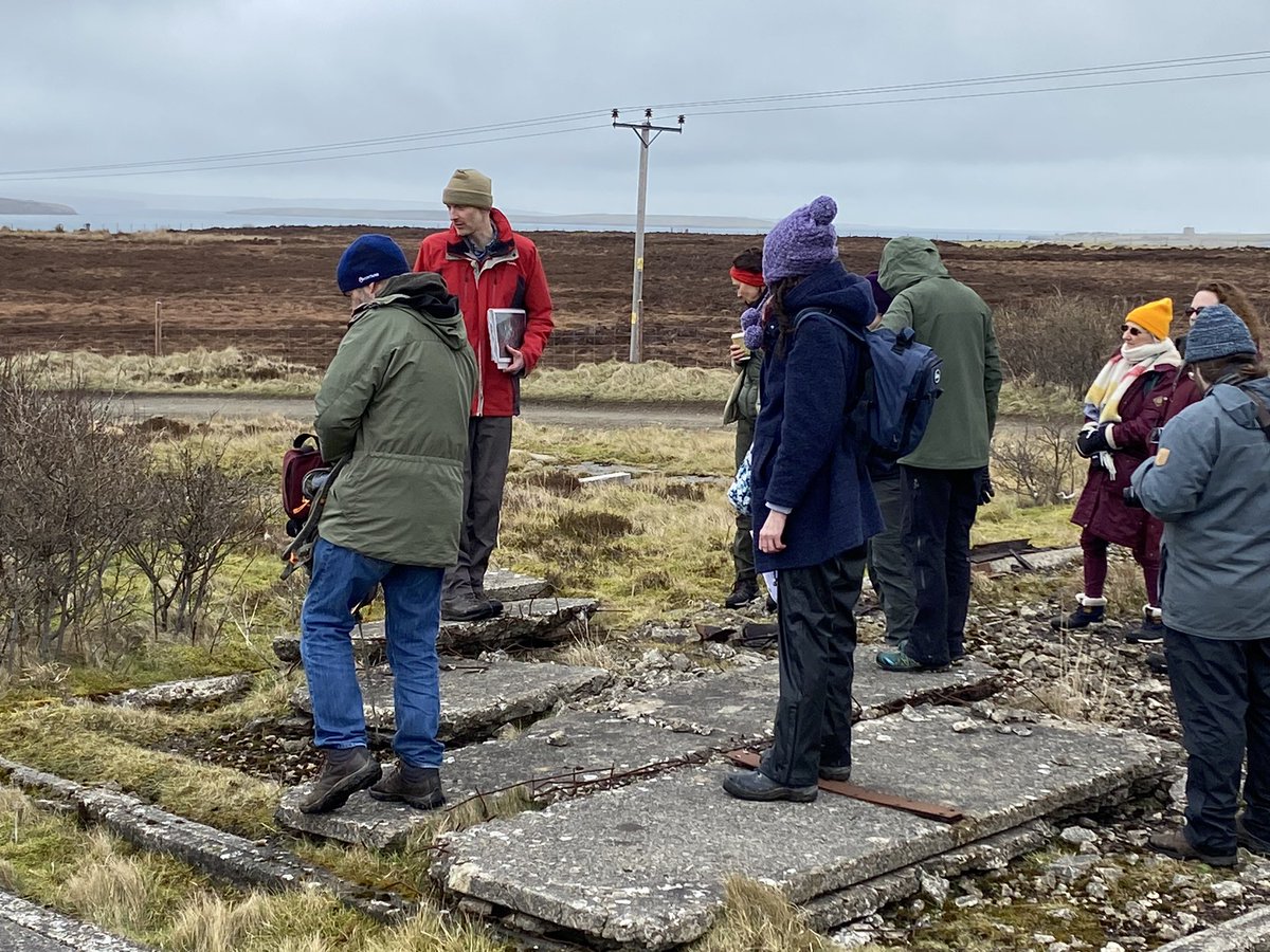 SuzanneMarie05's tweet photo. Here are some of my favourite memories of #Orkney #SIRFA2023 @SIRFA6 @ScARFHub Thank you to everyone who made this symposium spectacular! Day 1. Early bird field trip to wartime archaeological sites. Incredible on the watery landscape where #ML286 patrolled! https://t.co/qjAwZdS61Z
