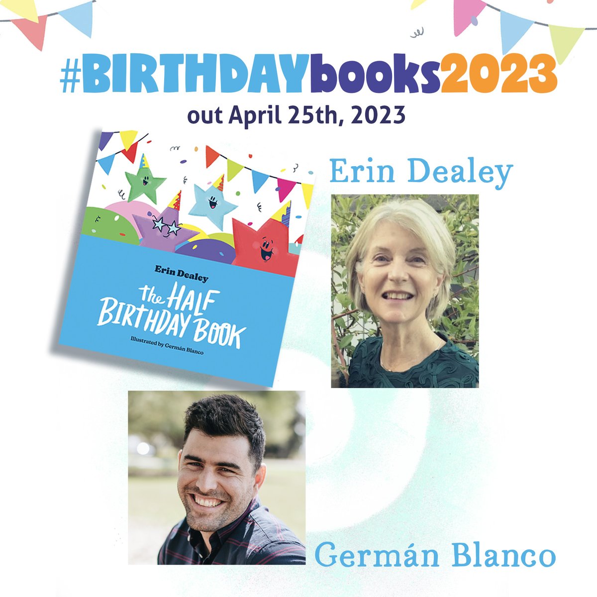 ErinDealey's tweet photo. Yayy, Josh! We have #BookBirthday twins. We will need to celebrate together. And in six months (Oct. 25th) we can celebrate their #HalfBirthdays--haha!)
The HALF BIRTHDAY BOOK Illus. Germán Blanco / Genius Cat Books @AuthorKarenK / @EastWestLit https://t.co/0V7AOQ6hPu
