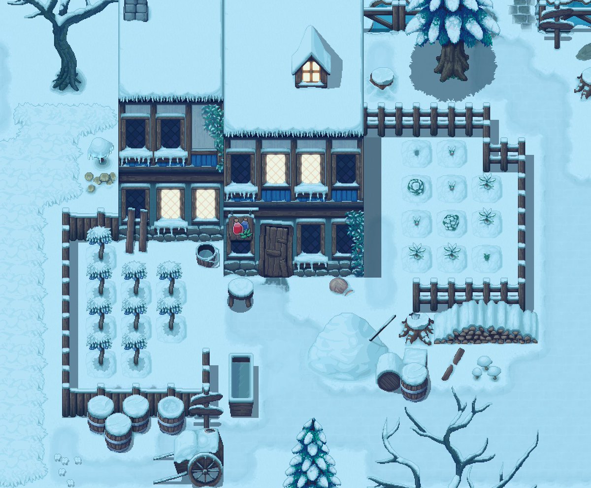 WinlusoftGames's tweet photo. Showing some winter assets. #gamedev #indiedev #indiegame #pixelart #IndieGameDev #rpgmaker #RPGツクール https://t.co/JiSucBbGKW