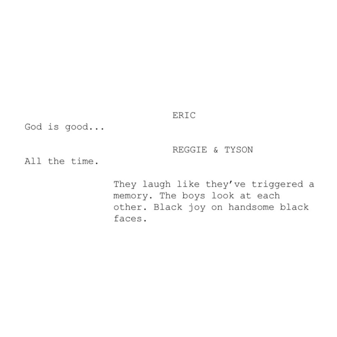 dariuswrites95's tweet photo. “They laugh like they’ve triggered a memory. The boys look at each other. Black joy on handsome black faces.” - Darius M. Buckley (The Bridge, Act II 2023)
.
.
.
#Playwright #BlackPlaywright #ColumbiaUniversity #Theatre #ScienceFiction #BlackPlays #MFA #MFAPlaywright https://t.co/3N0rGUOnsz