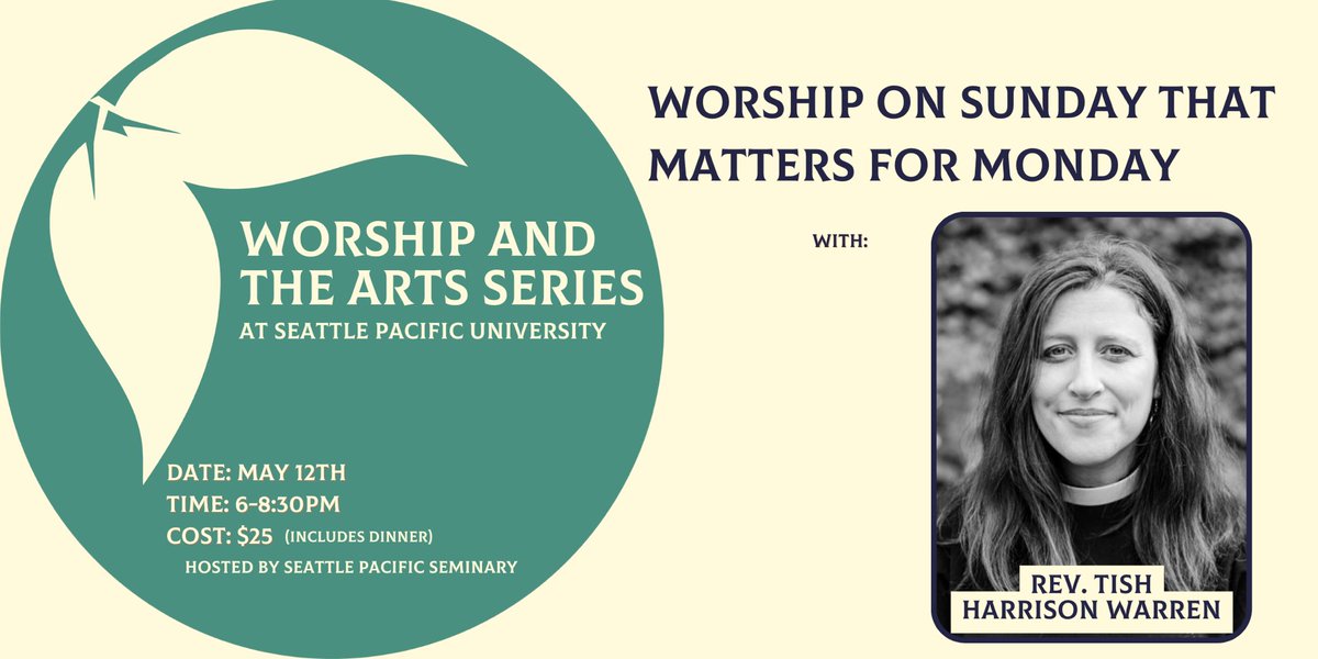 Our last worship and arts dinner of the year is coming up soon. Join us for an evening with <a href="/Tish_H_Warren/">Tish Harrison Warren</a>. Use this early bird registration link for discounted tickets: 
eventbrite.com/e/574711677097…