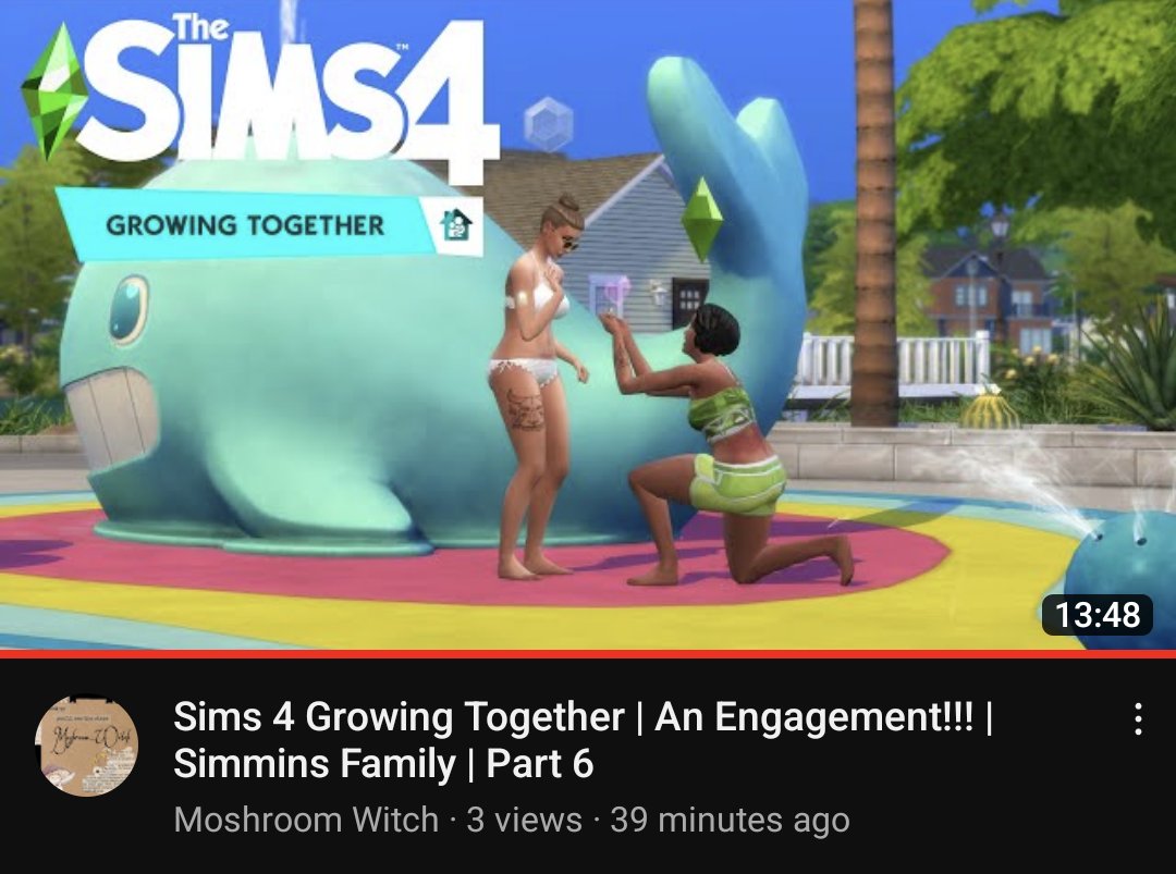 Hebbug's tweet photo. My sims are growing their lives together one happy day to the next 😭 Check out my newest video where my sim Odette proposes to her girlfriend Xochitl! Plus a fun day at the water park :)

https://t.co/SikRHFethq

#Sims4 #sims4growingtogether #TheSims4 #sims https://t.co/eLz5vopnFa