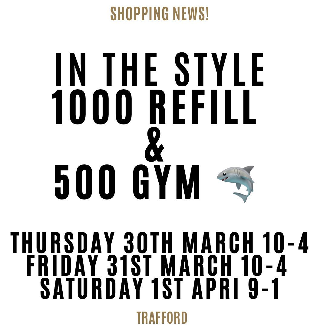 tkltd's tweet image. IN THE STYLE 1000 GYM SHARK 500 DELIVERY! 😍 - mailchi.mp/traffordknitwe…