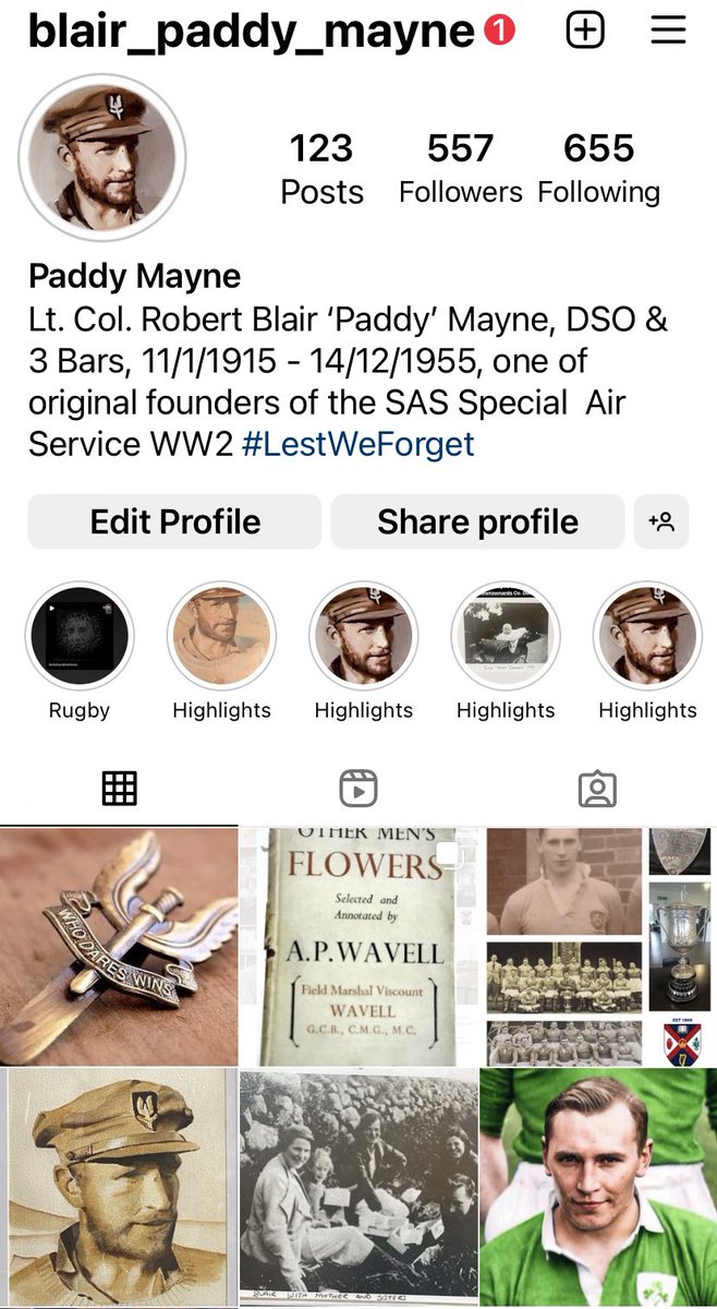 blair_mayne's tweet photo. A reminder that also have an accompanying Instagram account @blair_paddy_mayne
Will attempt to have a photo of #BlairMayne shared 24/7
#PaddyMayne
#SAS #WW2 #WhoDaresWins #HeWhoDared #SpecialAirService https://t.co/ovCSGj3hy2