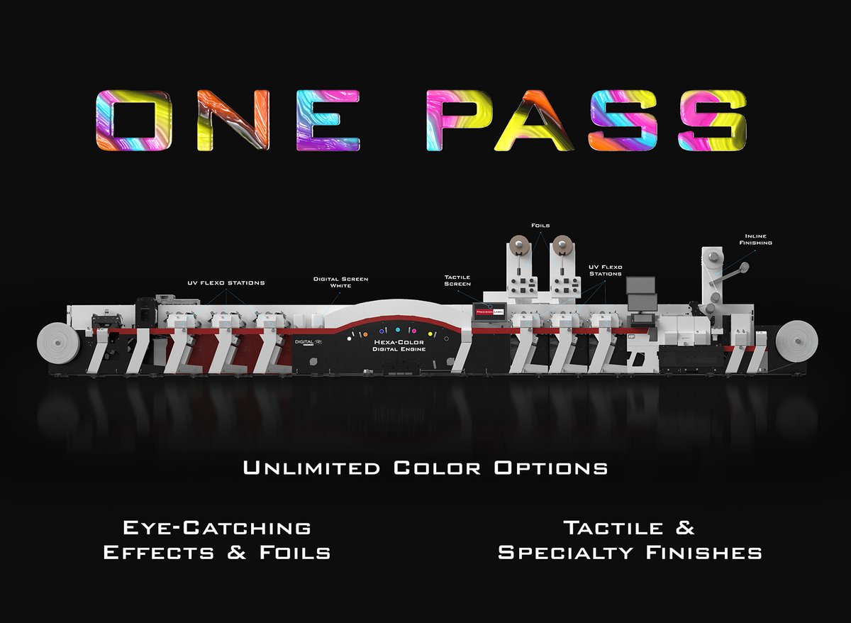 Hybrid technology offers a plethora of benefits to our customers including unlimited color options, specialty effects & finishes, foils and more in just one pass.

#inovarlocations #precisionlabel #inovarpackaginggroup #sandiego #onepass