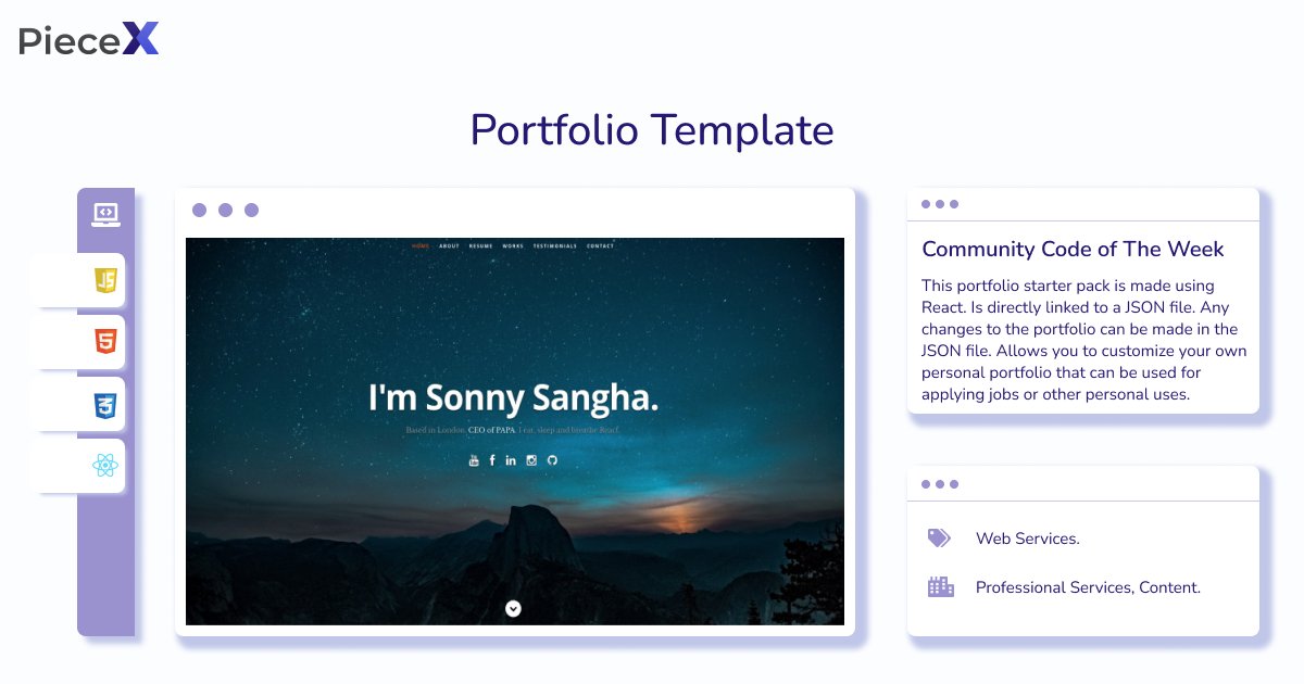 piecex_com's tweet image. Elevate your personal brand with ease using our Personal Portfolio Starter Pack!

With data directly linked to a JSON file, you can make changes to your portfolio and impress employers or showcase your work.

Get it For Free!
hubs.li/Q01Jc80Y0

#PieceX
#CommunityCode