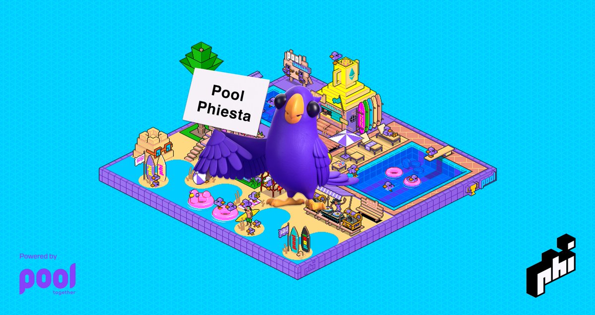 phi_xyz's tweet photo. 🛟 Contest Theme
• "Pool Party" and/or "Pooly"
@PoolTogether_ @FriendsofPooly @PoolyNFT
We're hosting a Pool Party and inviting all talented artists to participate by submitting their best pixel art designs featuring PoolTogether’s adorable bird mascot Pooly! https://t.co/ZQlGvrCNXA