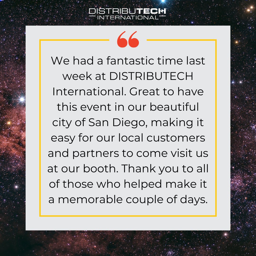 DISTRIBUTECH's tweet image. "We had a fantastic time last week at DISTRIBUTECH International."

It was so great having you at #DISTRIBUTECH23, 4Liberty, Inc.!