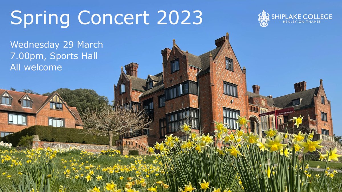 Join us tomorrow for the #ShiplakeMusic Spring Concert to watch performances from a selection of our ensembles and choirs. Wednesday 29 March, 7.00pm in the Sports Hall. All welcome. #ShiplakeInclusive #ShiplakeIndividual #ShiplakeInspirational