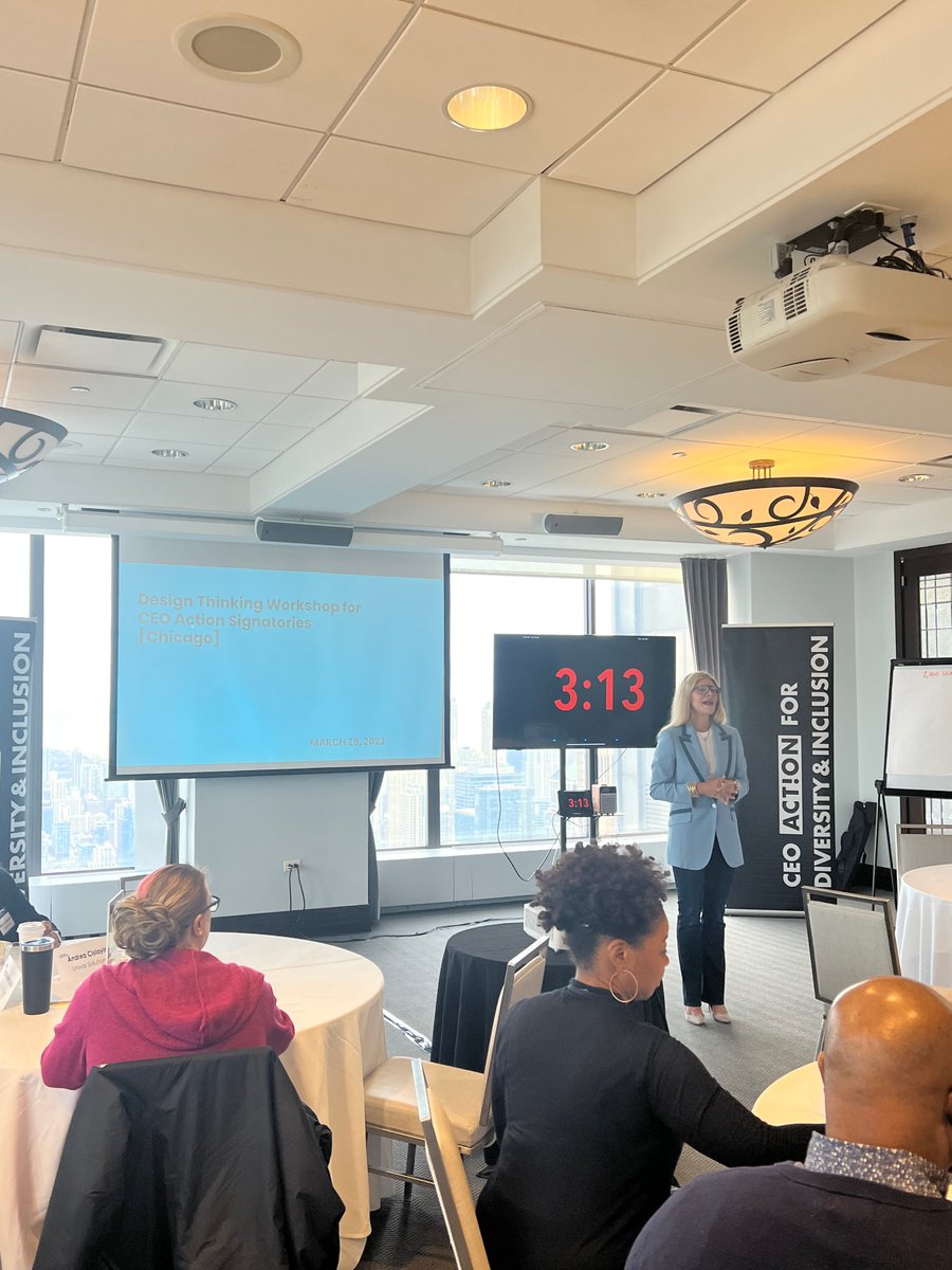 Thrilled to be onsite in Chicago at our @CEOAction Design Thinking Workshop to welcome participating signatories! Collaboration and problem solving will continue to be critical to advancing #DEI in the workplace. Together, we can accomplish so much more.