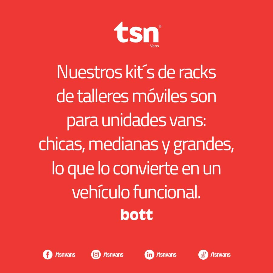 Con nuestros kit´s de racks de taller móvil mantén tus herramientas organizadas y aseguradas durante el traslado. 🚚 🛠

#TSNVans #Tallermóvil #Ahorro #Eficiencia #Calidad #Asistenciatécnica #Técnico #fyp #Mty #WifiService #Taller #Asistenciamóvil #Vanservice #Asistenciavehicular