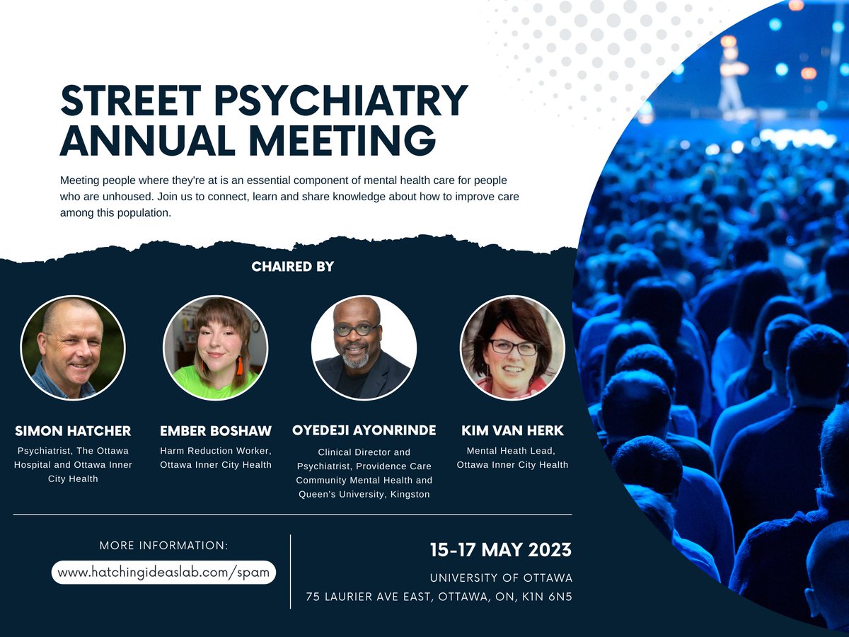 📣 We are excited to announce that registration for #SPAM2023 is now open. Join us in Ottawa on May 15-17, 2023 to connect and share best practices in mental healthcare for people who are unhoused. Early bird rate is valid until April 15, 2023:  ow.ly/Hqau50Nucac.