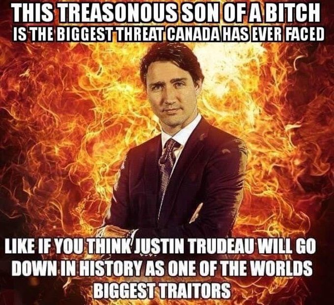 MapleSyrupNews's tweet photo. Yep!!! Spot on… 👌👎🇨🇦 #TrudeauTheTraitor #PharmaPuppet #MedicalFreedomForAll #LiberalCorruption #Traitor #Canada #Freedom https://t.co/rZCU9XbauB