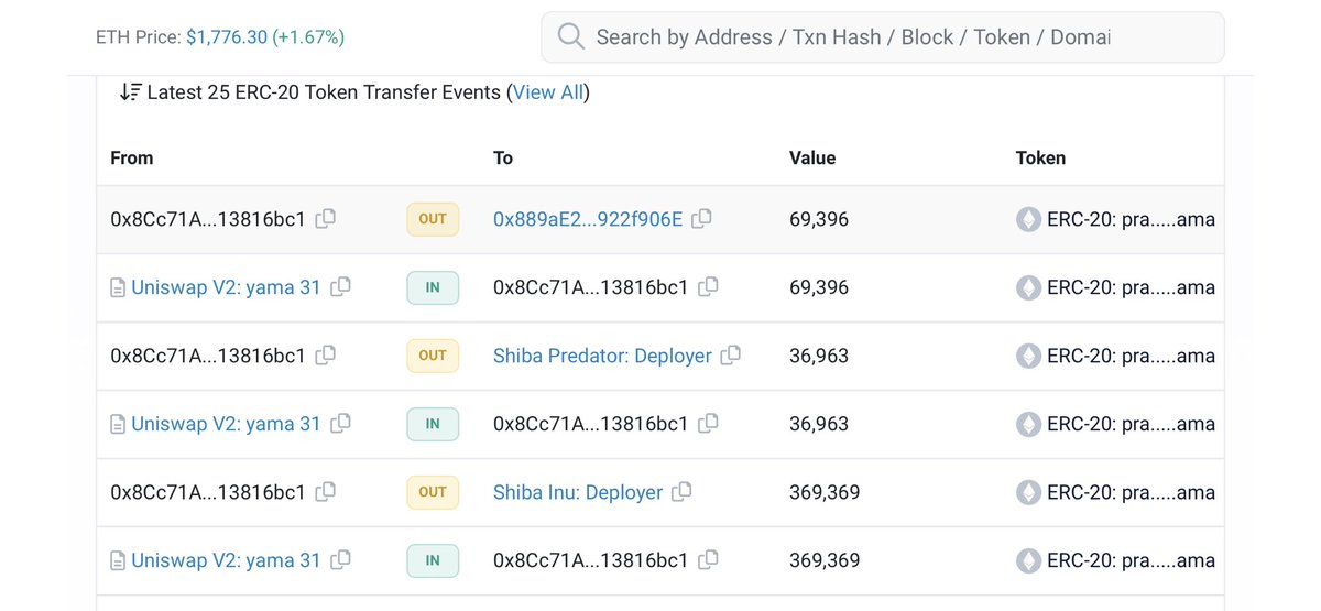YONWORLD7's tweet photo. @CaesarsCalls @HypeManAlex @ShibaCartel $QOM Wallet linked to a massive 48M $SHIB Whale and the $YAMA Deployer sent $YAMA to all three deployers in different “369” amounts

LINK - https://t.co/oBgRxI30lD

https://t.co/2habePKBLv

https://t.co/vh8AseoZET https://t.co/Q4MOJbBMPm