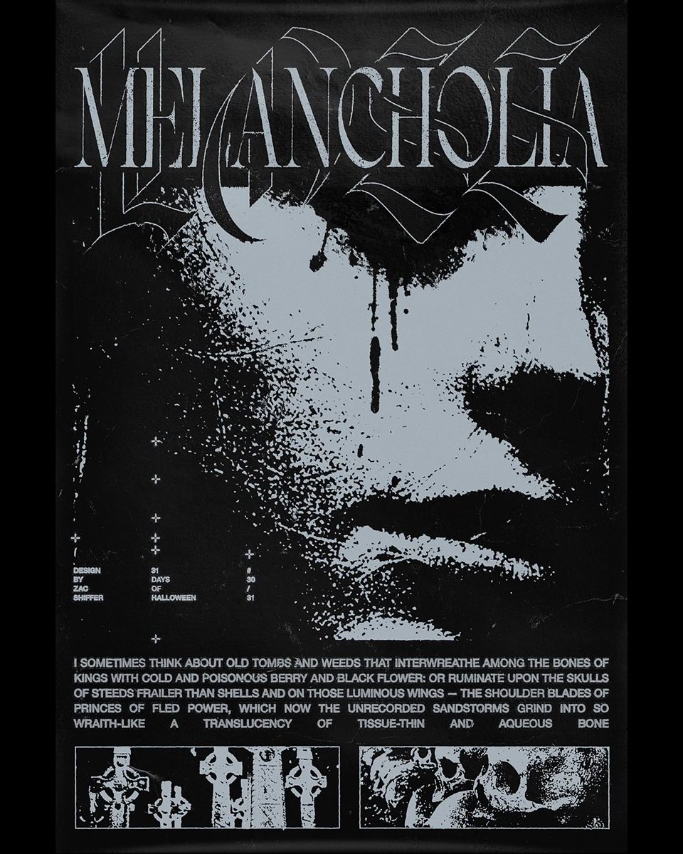 31 DAYS OF HALLOWEEN – #30

‘MELANCHOLIA’

[Personal Work, 2022]