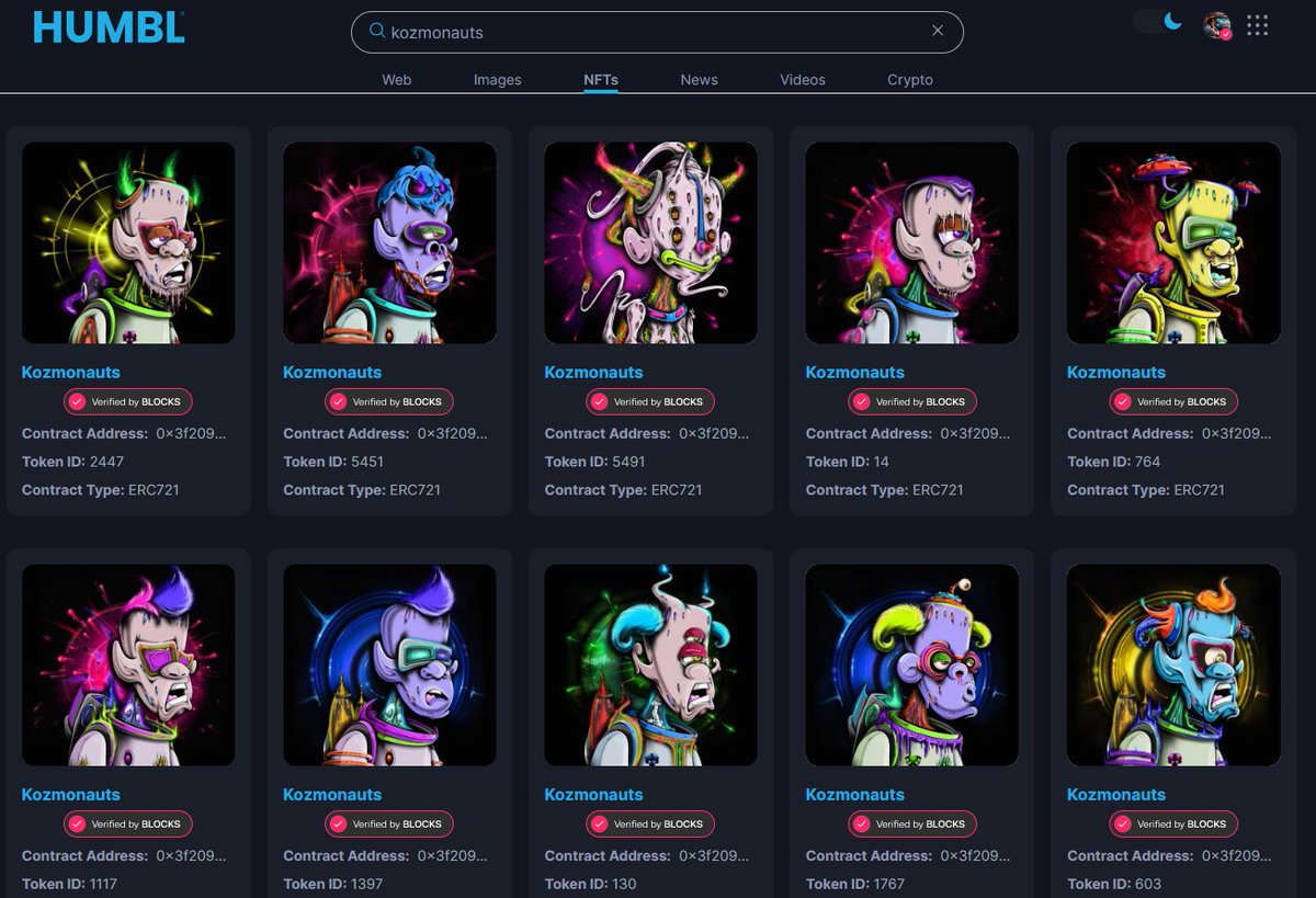 BLOCKS_DAO_FR's tweet image. 😍C&apos;est pas beau ca ? 😍 #verifiedbyBlocks #Nfts #Humbl

humbl.com/search?q=kozmo…
