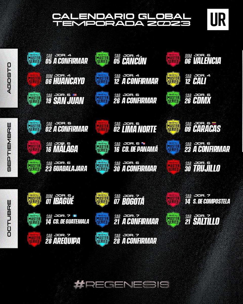 ¡Bienvenidos a #FMS23! 🔝

Este es el calendario de la nueva temporada de FMS. Los esperamos, familia 🔥

#MakeItReal 