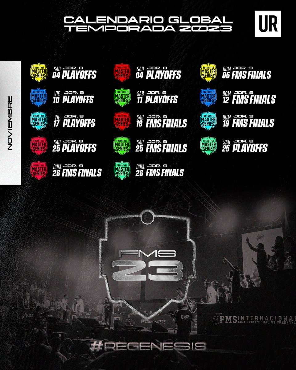 ¡Bienvenidos a #FMS23! 🔝

Este es el calendario de la nueva temporada de FMS. Los esperamos, familia 🔥

#MakeItReal 