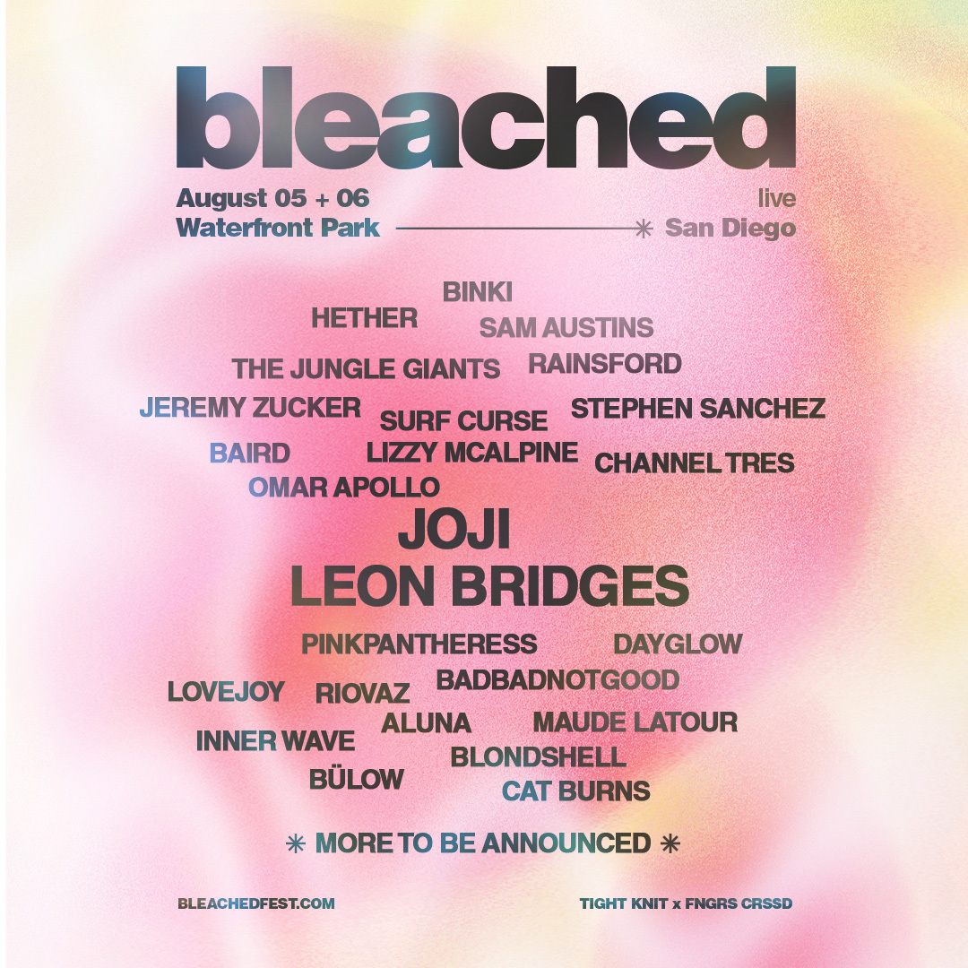 #BleachedFest ‘23 ☁️

Tickets go on sale next Tuesday 4/4 at 11AM PT. Text “BLEACHED” to (206) 804-2374 to get notified when they open 📲

San Diego • Waterfront Park • 18+
BleachedFest.com