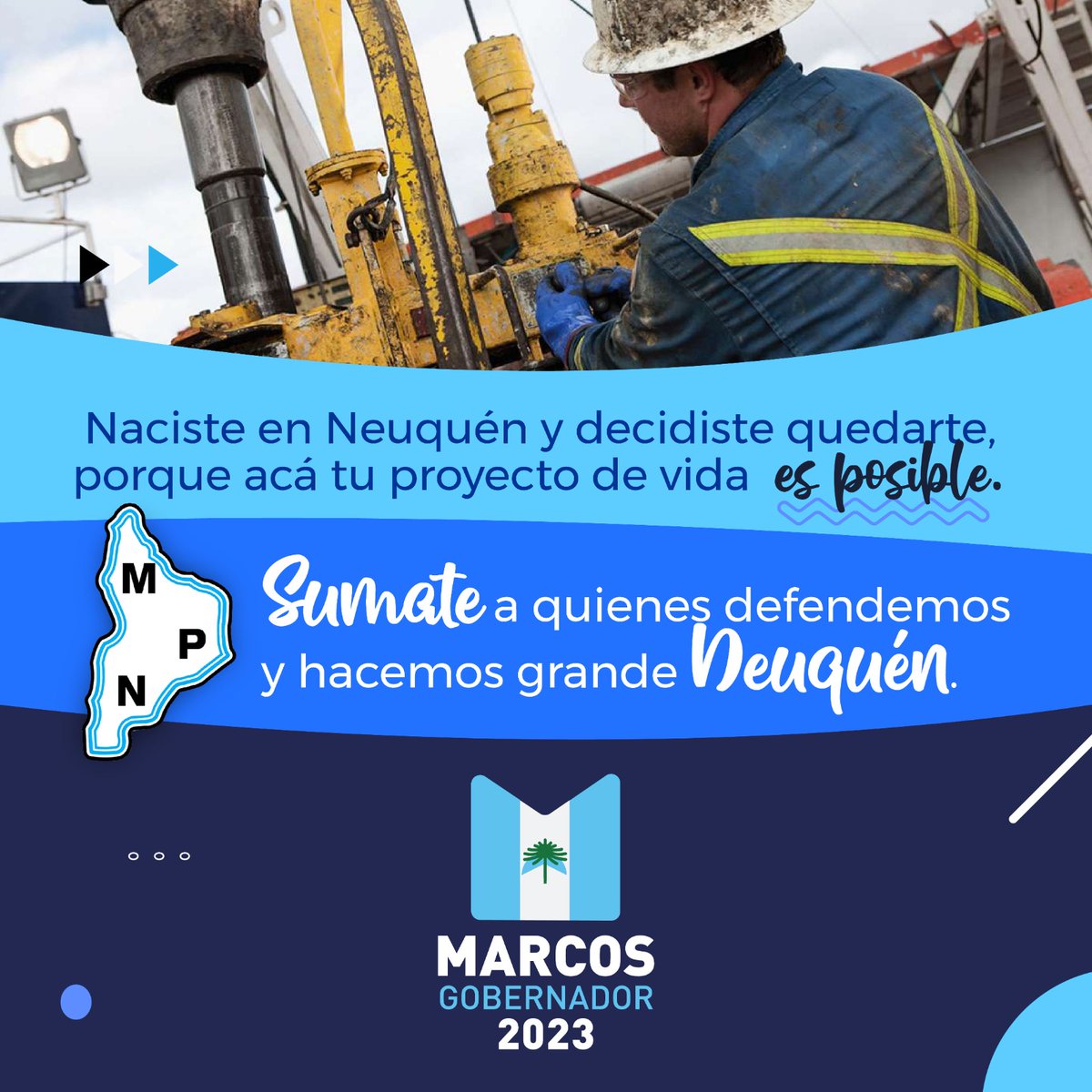 MPN_OK's tweet photo. ¡YA ELEGISTE #Neuquén!
SUMATE a quienes defendemos y hacemos grande #Neuquén.
#16A
#Lista151
#MásMPN
#SumateAlMPN
#MarcosParaNeuquén
@marcoskoopm @AnaPechenOk https://t.co/I5zzhcpGlv