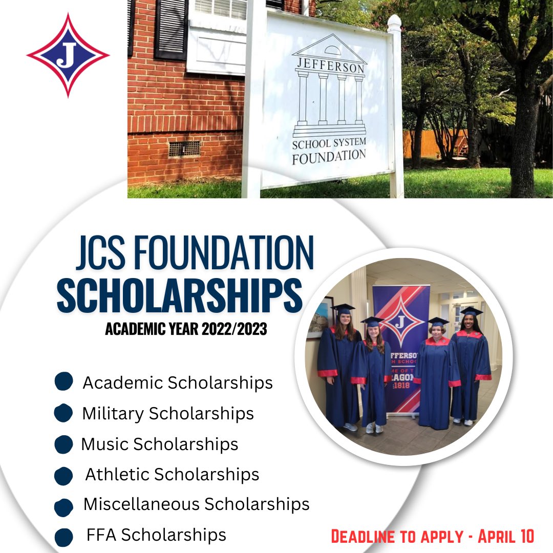 Seniors, the deadline to apply for Foundation Scholarships is Monday, April 10!