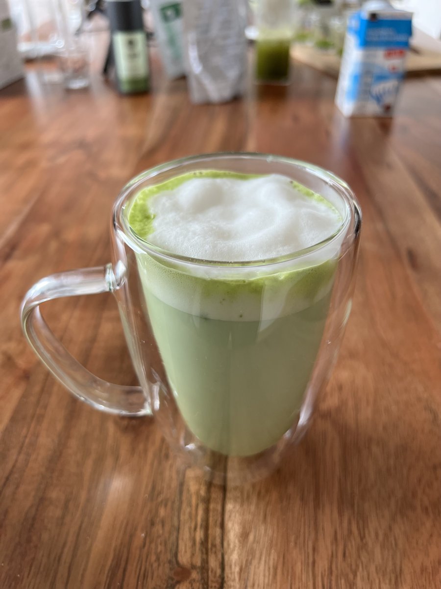 #MorningRoutine #greentealatte