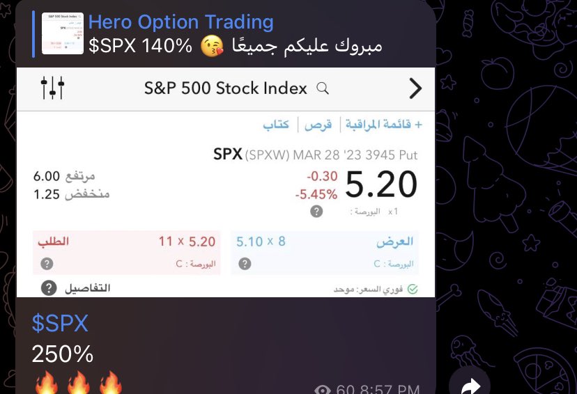 Hero_Option's tweet photo. ما شاء الله عقدين حلوين بالقناة العامة 
$SPX 250%
$NVDA 110% 
و القادم اجمل و افضل باذن الله 💚

حياكم الله جميعًا بالقناة 
https://t.co/DtpaDYBxvd

#الأسهم_الامريكية #السوق_الامريكي #الأسهم #اوبشن #تداول #عقود https://t.co/W7m24epBot