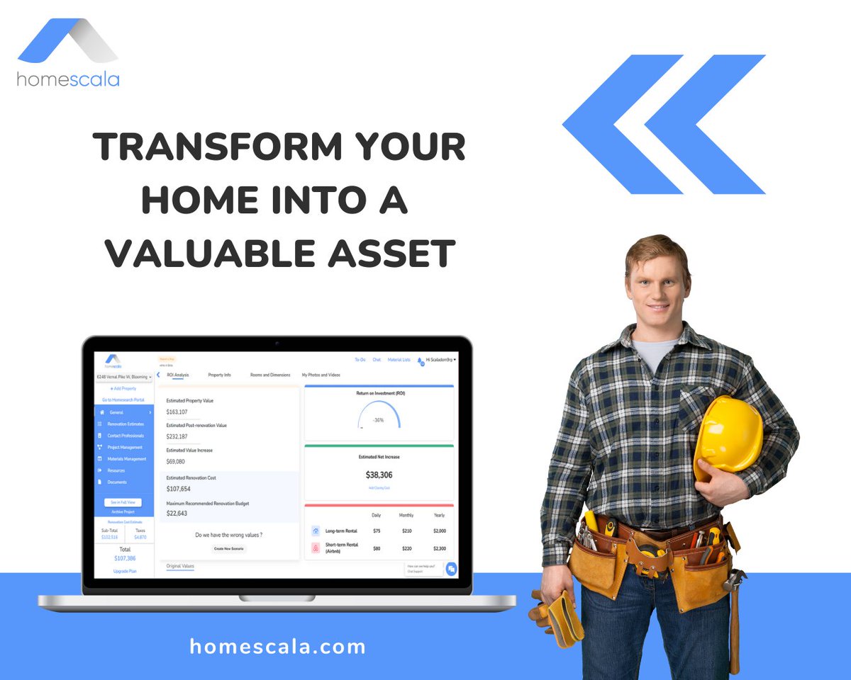 home_scala's tweet image. 🚀🏠 Take the stress out of home renovation with our powerful all-in-one management tool! #HomeImprovement #ProjectManagement #SimplifyYourLife